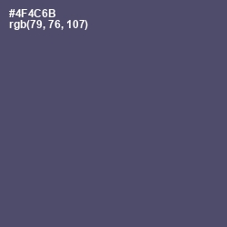 #4F4C6B - Mulled Wine Color Image