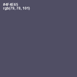 #4F4E65 - Mulled Wine Color Image