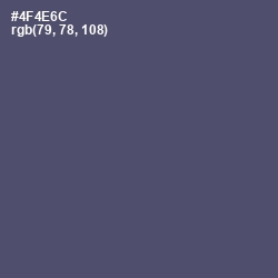 #4F4E6C - Mulled Wine Color Image