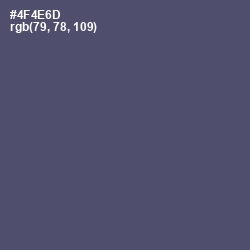 #4F4E6D - Mulled Wine Color Image