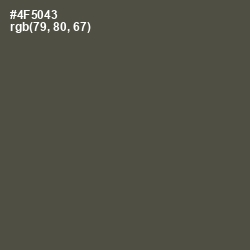 #4F5043 - Gray Asparagus Color Image