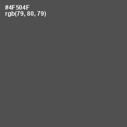 #4F504F - Gray Asparagus Color Image