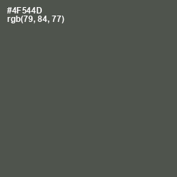 #4F544D - Gray Asparagus Color Image
