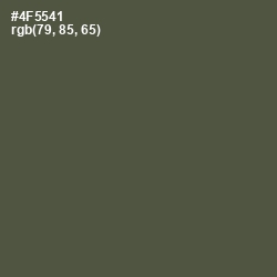 #4F5541 - Gray Asparagus Color Image