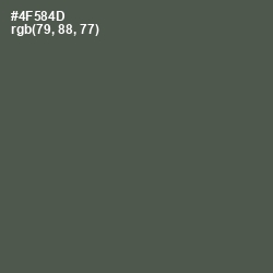 #4F584D - Gray Asparagus Color Image