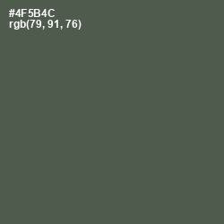#4F5B4C - Gray Asparagus Color Image