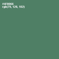 #4F8066 - Viridian Color Image