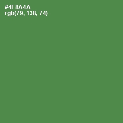 #4F8A4A - Hippie Green Color Image