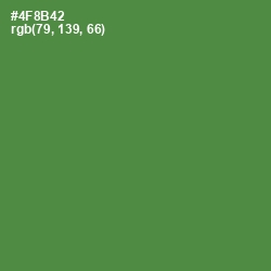#4F8B42 - Hippie Green Color Image