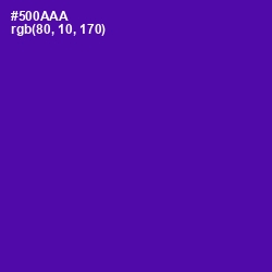 #500AAA - Purple Color Image