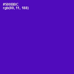 #500BBC - Purple Color Image