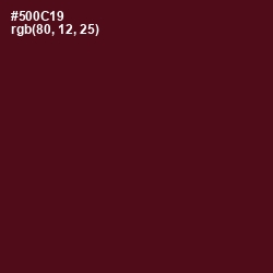 #500C19 - Maroon Oak Color Image