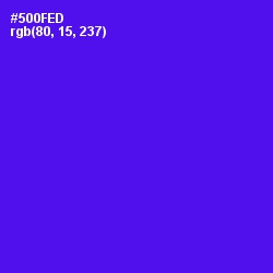 #500FED - Purple Heart Color Image