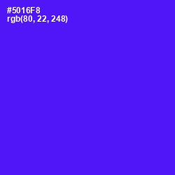 #5016F8 - Purple Heart Color Image