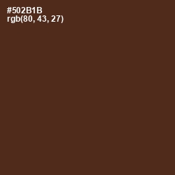 #502B1B - Brown Derby Color Image