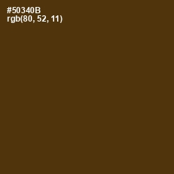 #50340B - Saddle Brown Color Image