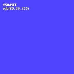 #5045FF - Royal Blue Color Image