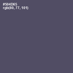 #504D65 - Mulled Wine Color Image