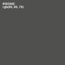 #50504E - Fuscous Gray Color Image