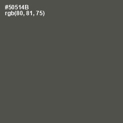 #50514B - Fuscous Gray Color Image