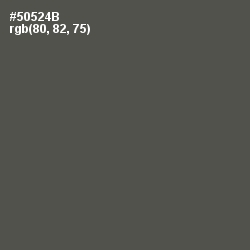 #50524B - Fuscous Gray Color Image