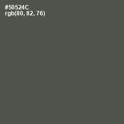 #50524C - Fuscous Gray Color Image