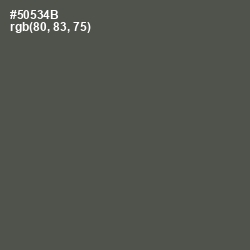 #50534B - Fuscous Gray Color Image