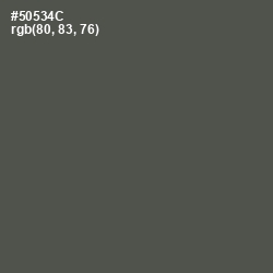 #50534C - Fuscous Gray Color Image