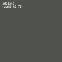 #50534D - Fuscous Gray Color Image