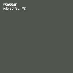 #50554E - Fuscous Gray Color Image