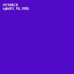 #510AC8 - Purple Heart Color Image