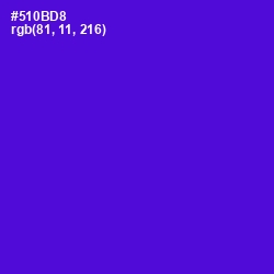 #510BD8 - Purple Heart Color Image