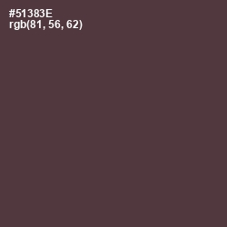 #51383E - Congo Brown Color Image