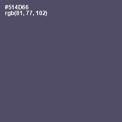 #514D66 - Mulled Wine Color Image