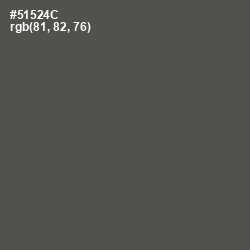 #51524C - Fuscous Gray Color Image