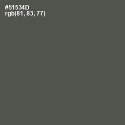 #51534D - Fuscous Gray Color Image