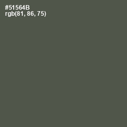 #51564B - Fuscous Gray Color Image