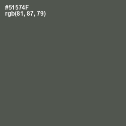 #51574F - Fuscous Gray Color Image