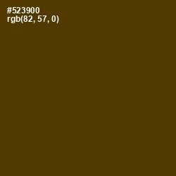 #523900 - Saddle Brown Color Image