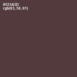 #533A3D - Congo Brown Color Image