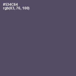 #534C64 - Mulled Wine Color Image