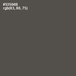 #53504B - Fuscous Gray Color Image