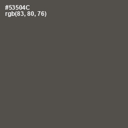 #53504C - Fuscous Gray Color Image