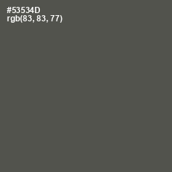 #53534D - Fuscous Gray Color Image