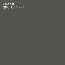 #53554E - Fuscous Gray Color Image