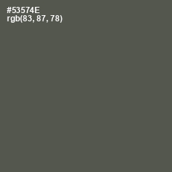 #53574E - Fuscous Gray Color Image