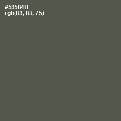 #53584B - Fuscous Gray Color Image