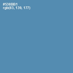 #538BB1 - Hippie Blue Color Image