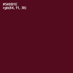 #540B1E - Maroon Oak Color Image