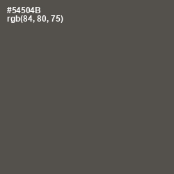 #54504B - Fuscous Gray Color Image